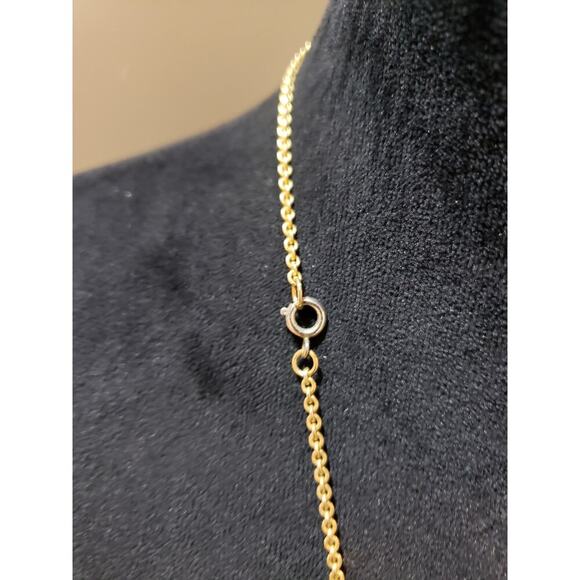 Womens Gold Tone Anne Klein Lion Head Square Pendant Necklace /Spring Ring Clasp - Picture 6 of 6